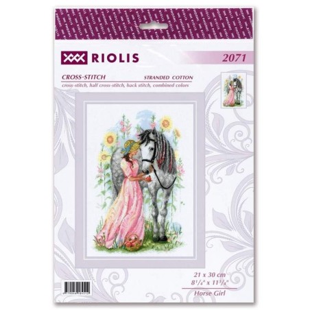 Embroidery kit Horse girl