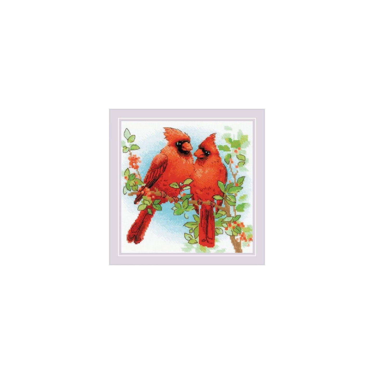 Riolis Embroidery kit Red Cardinals