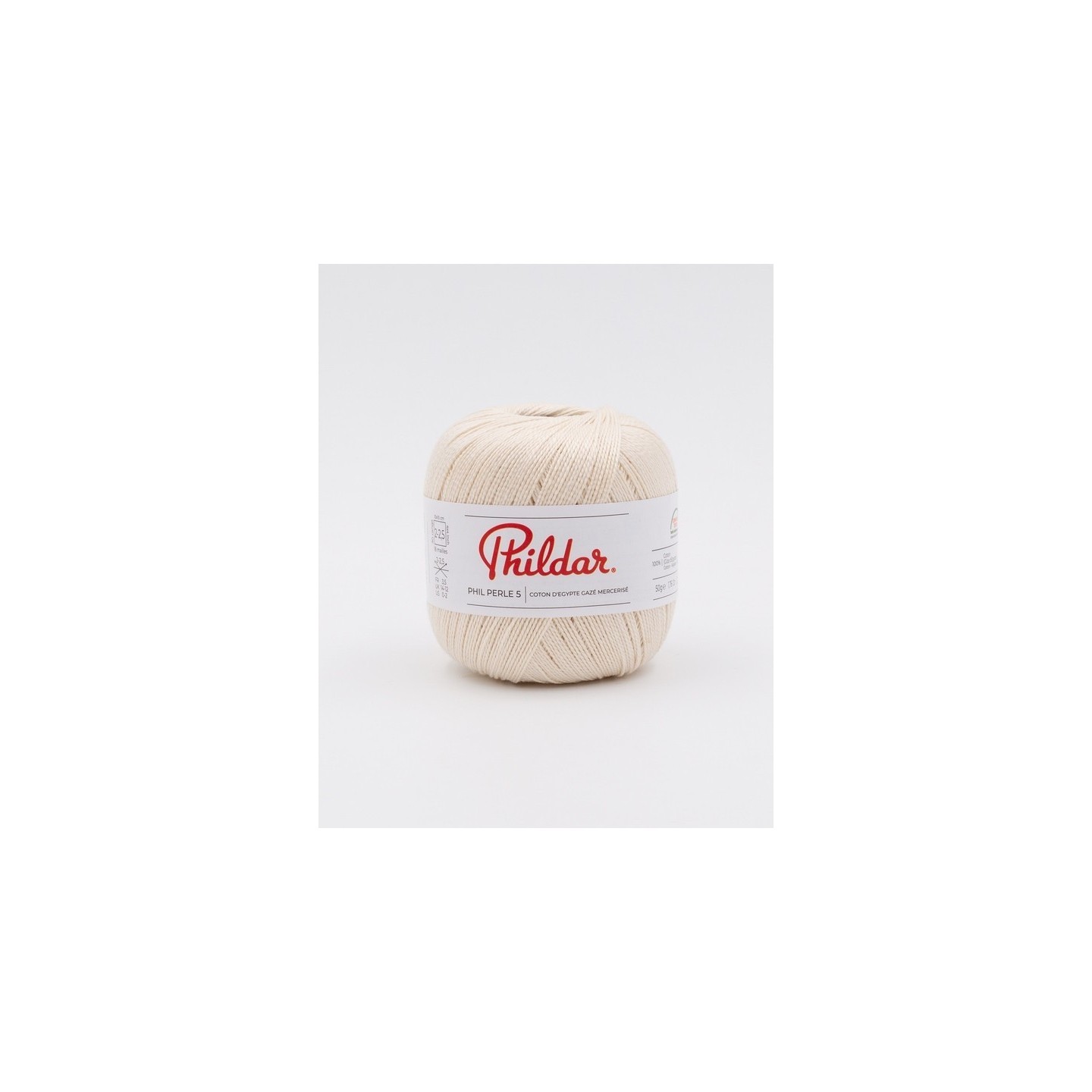 Crochet yarn Phildar Phil Perle 5 Ivoire