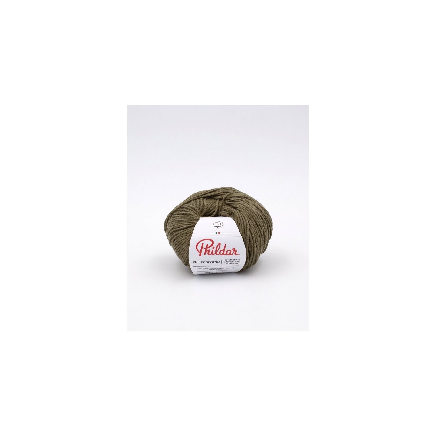 Knitting yarn Phildar Phil Ecocoton Army