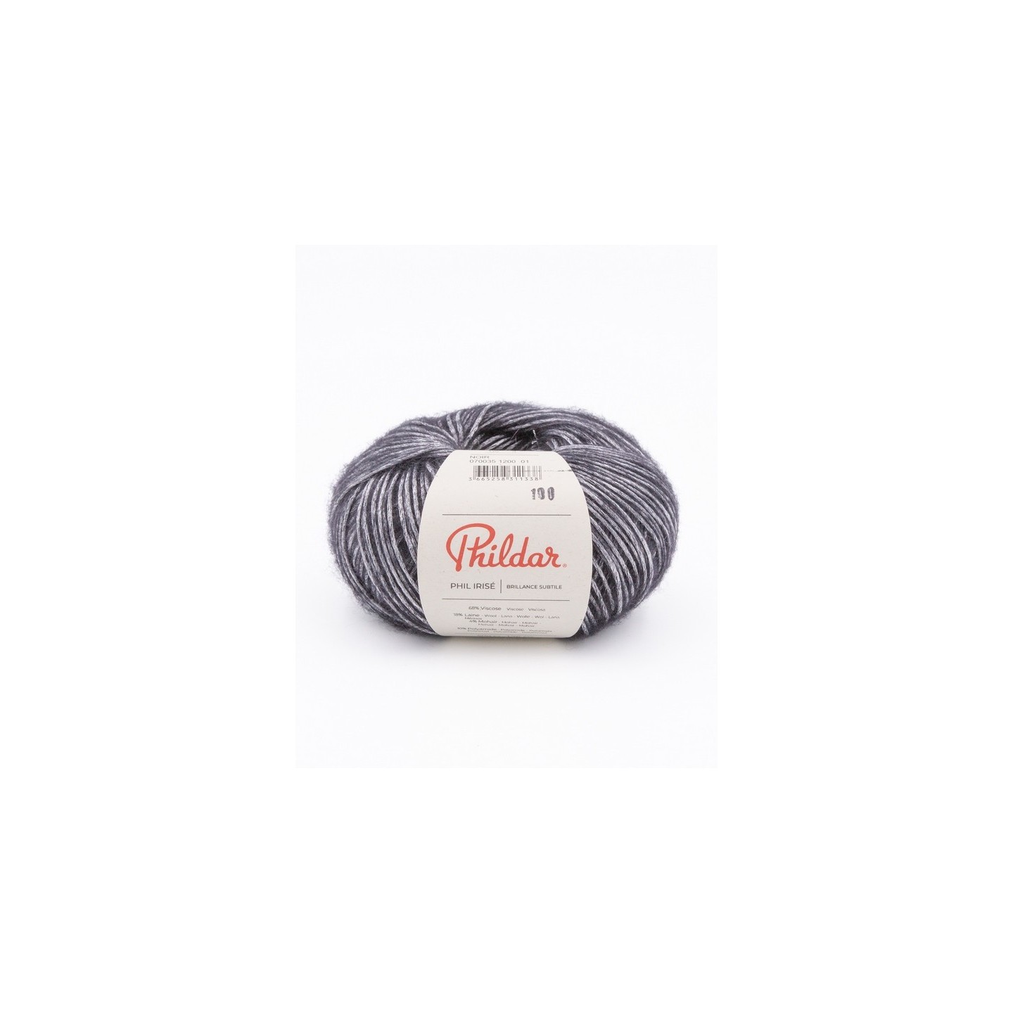 Knitting yarn Phildar Phil Irisé Noir