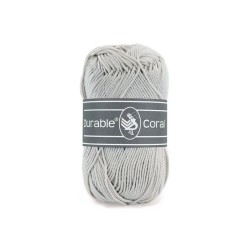 Crochet yarn Durable Coral 2228 Silver grey
