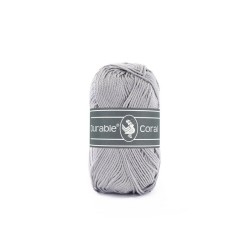 Crochet yarn Durable Coral 2232 Light grey