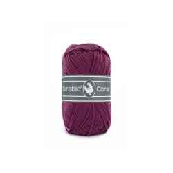 Crochet yarn Durable Coral 249 plum
