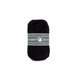 Crochet yarn Durable Coral 325 Black
