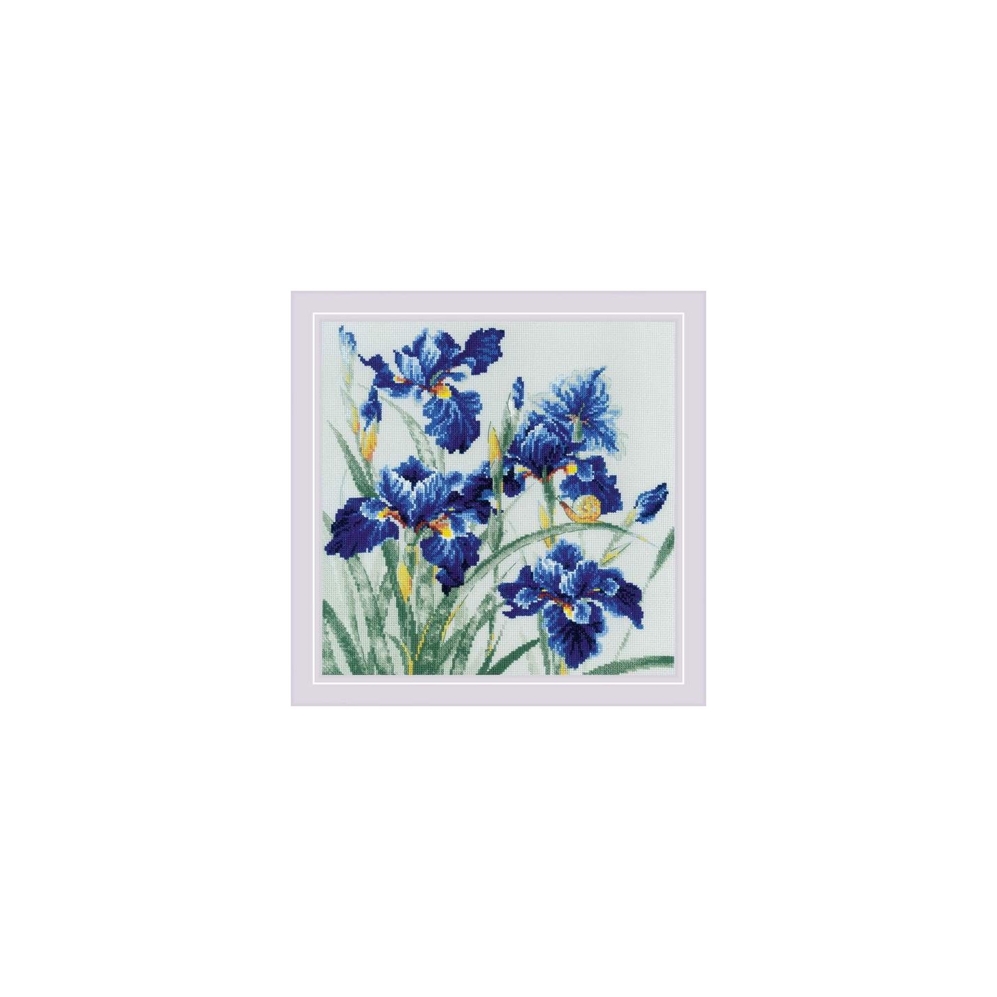 Riolis Stickset Blaue Schwertlilien