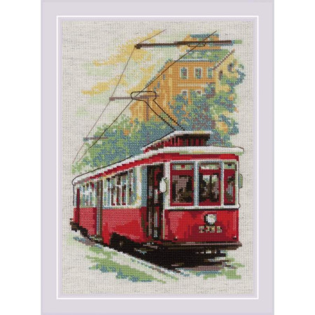 Riolis Embroidery kit Old tram