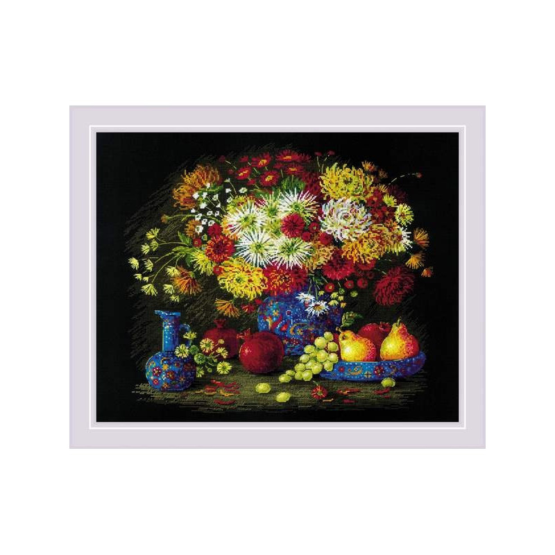 Embroidery kit Still Life with Chrysanthemums Embroidery kit Still Life with Chrysanthemums