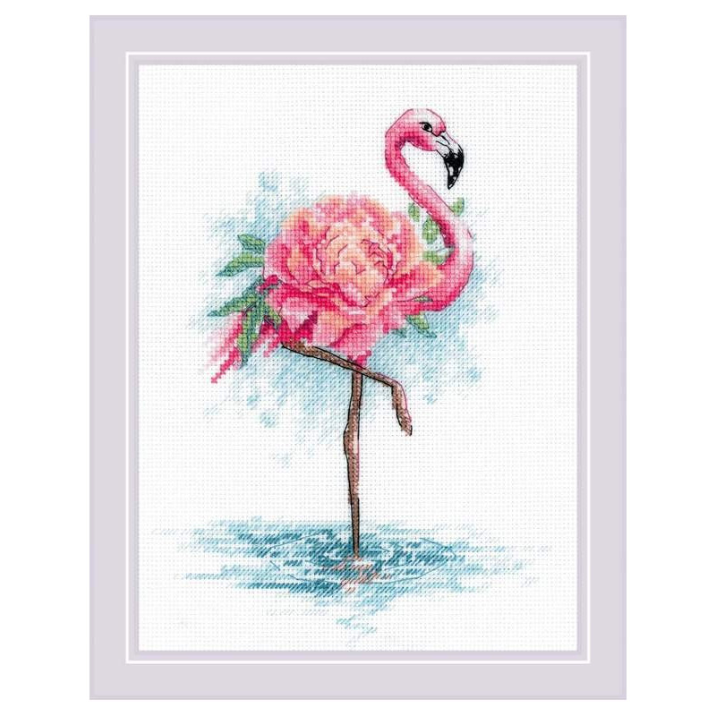 Embroidery kit Blooming Flamingo Embroidery kit Blooming Flamingo