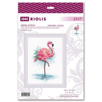 Riolis Stickset Blooming Flamingo