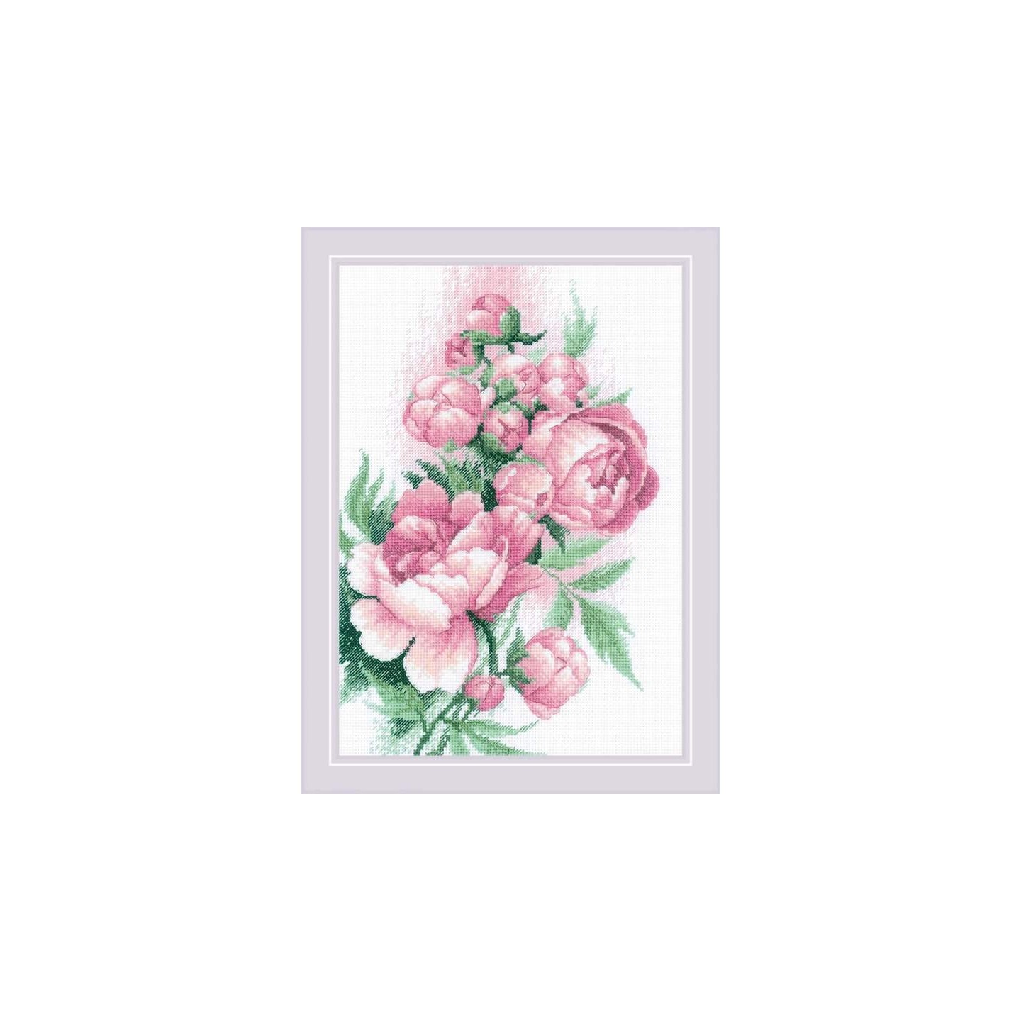 Riolis Kit de broderie Pivoines luxuriantes