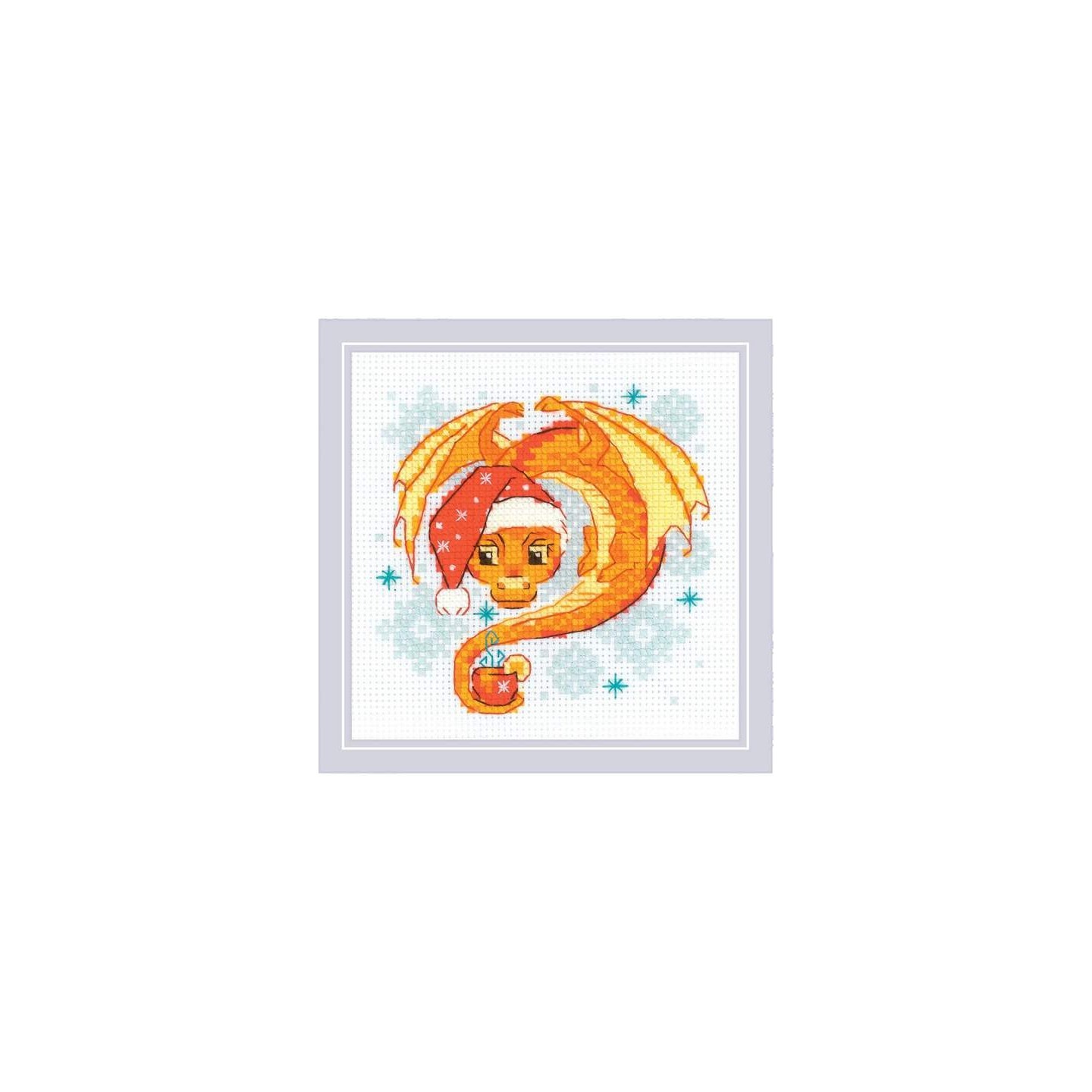 Riolis Embroidery kit Dragon Tea Time