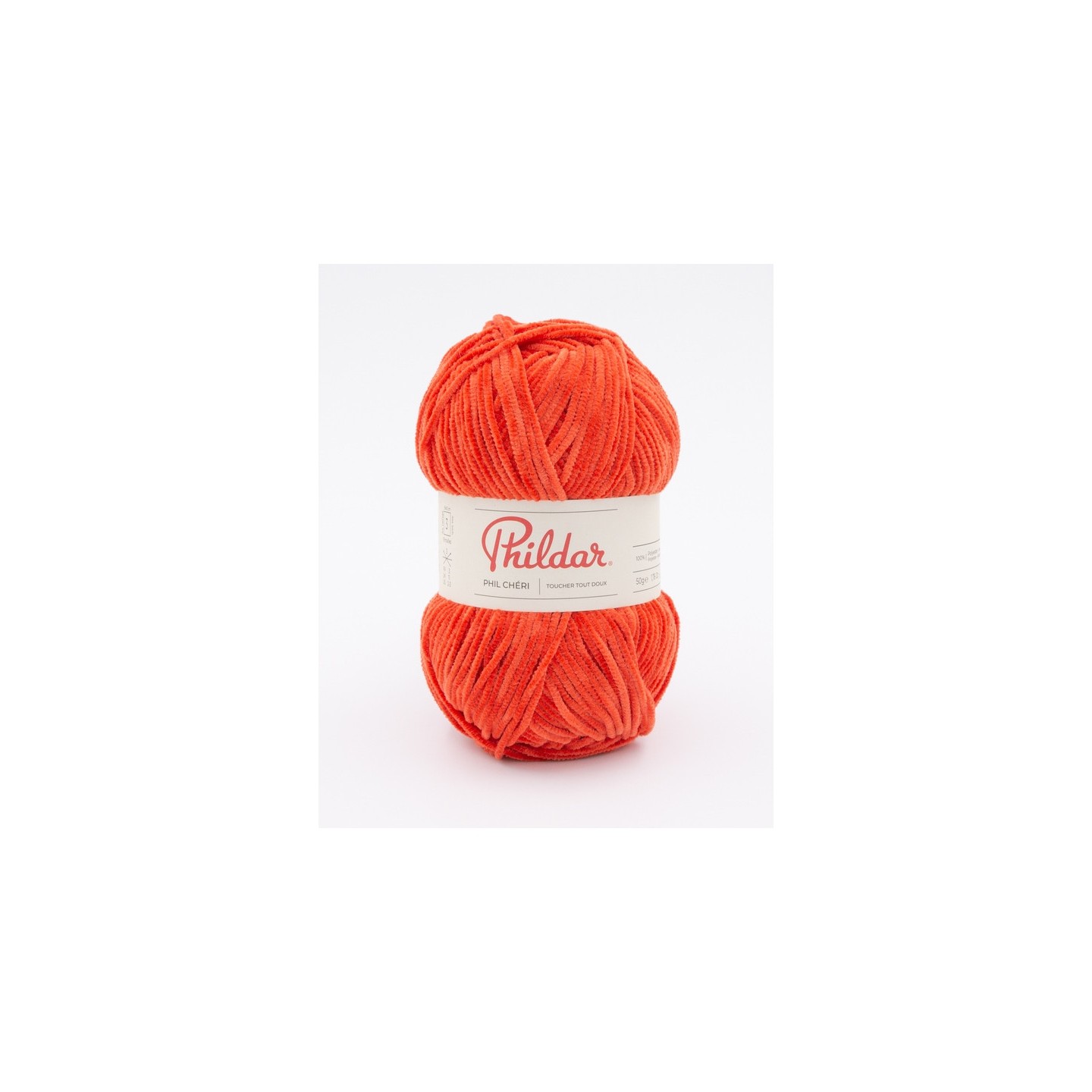 Knitting yarn Phildar Phil Chéri Orange Sanguine