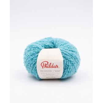 Knitting yarn Phildar Phil Chouchou Vert Bleuté
