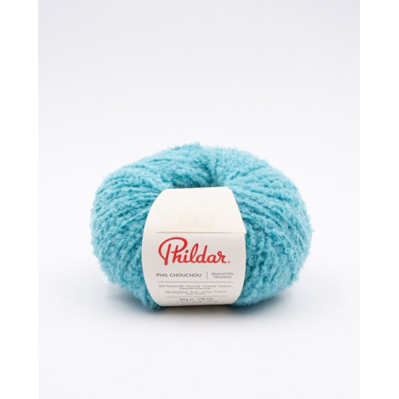 Knitting yarn Phildar Phil Chouchou Vert Bleuté