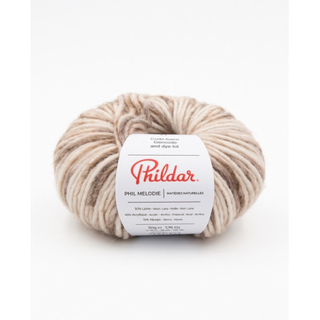 Knitting yarn Phildar Phil Mélodie Naturel