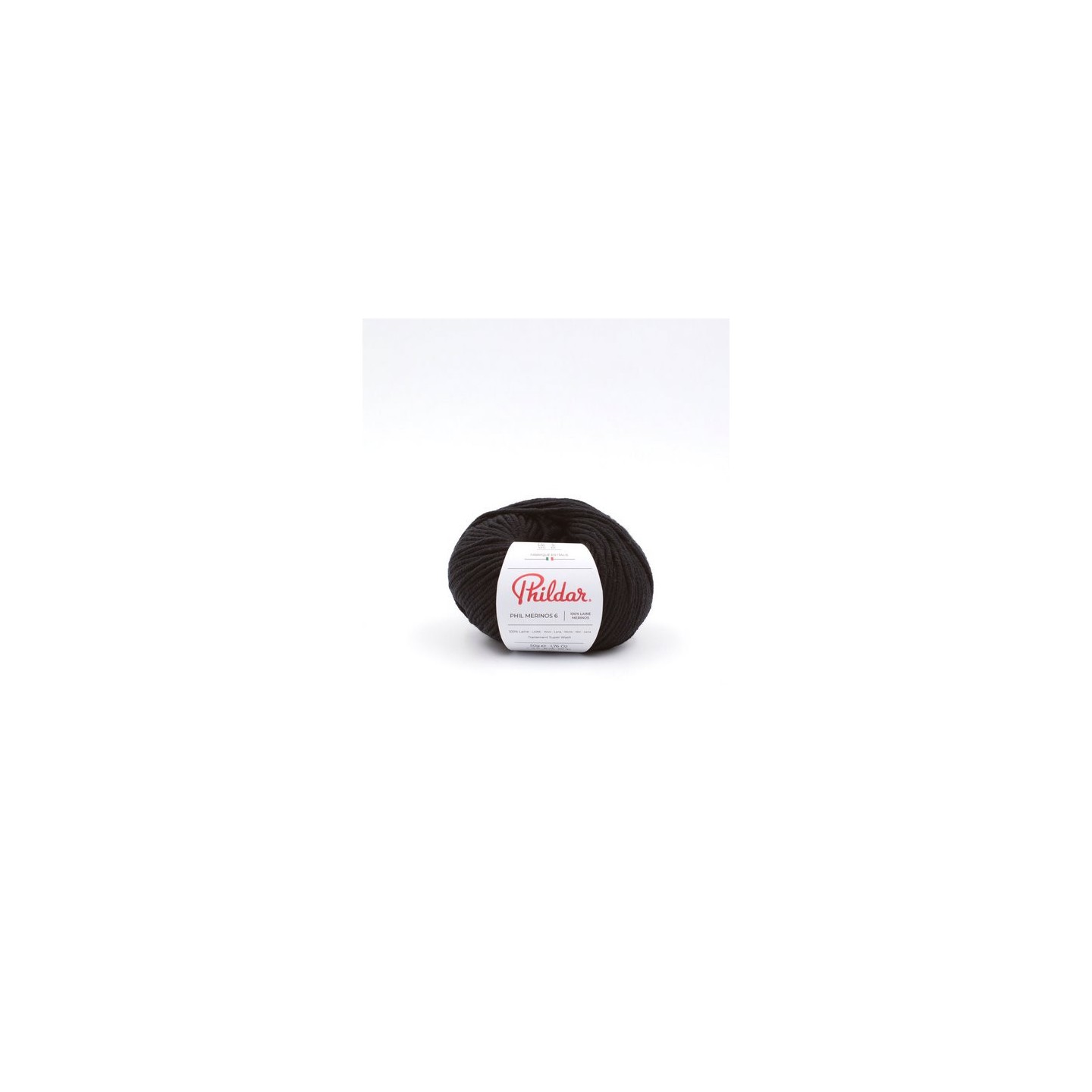Knitting yarn Phildar Phil Merinos 6 Noir