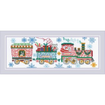 Riolis Embroidery kit Holiday Train