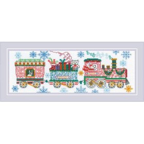 Embroidery kit Holiday Train