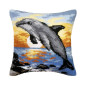 Kreuzstichkissen Delfin 2