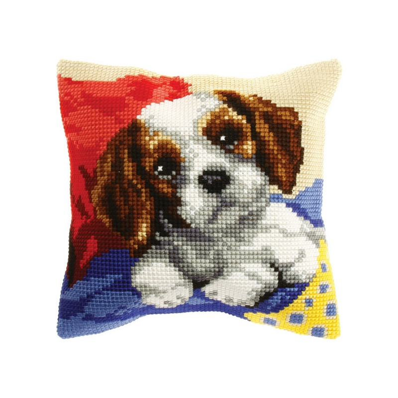 Borduurkussen Puppy