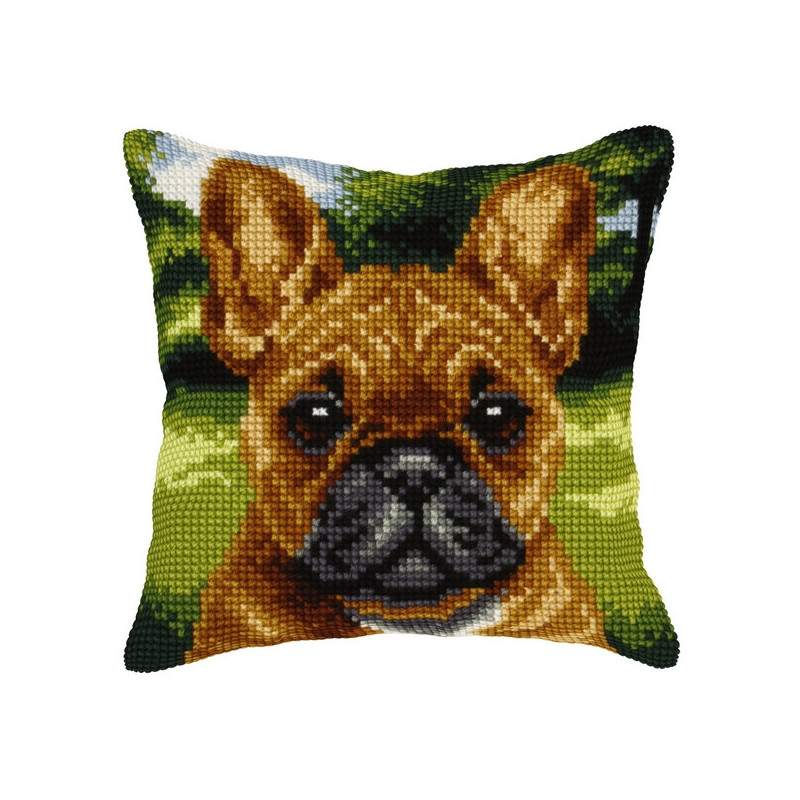 Kit coussin au point croix Chien 2