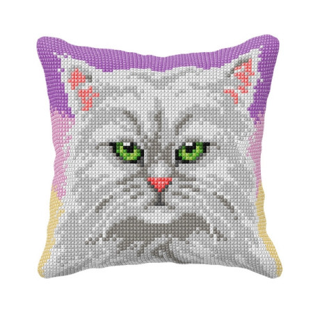Orchidea Coussin à broder Chat 4