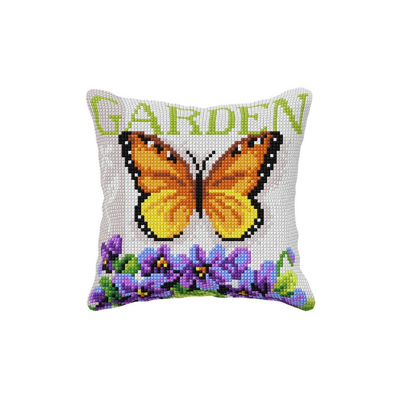 Cross stitch cushion kit Garden Cross stitch cushion kit Garden