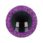 Animal eye 12 mm purple glitter Animal eye 12 mm purple glitter