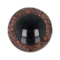Tieraugen 8 mm Braun Glitzer