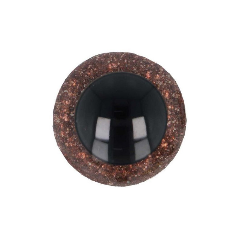 Oeil amigurumi 15 mm brun paillettes Oeil amigurumi 15 mm brun paillettes