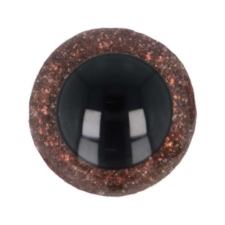 Animal eye 18 mm brown glitter for amigurumi and cuddly toys