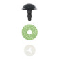 Cat eye 12 mm green glitter