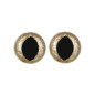 Katzenaug 15 mm hell Gold Glitzer