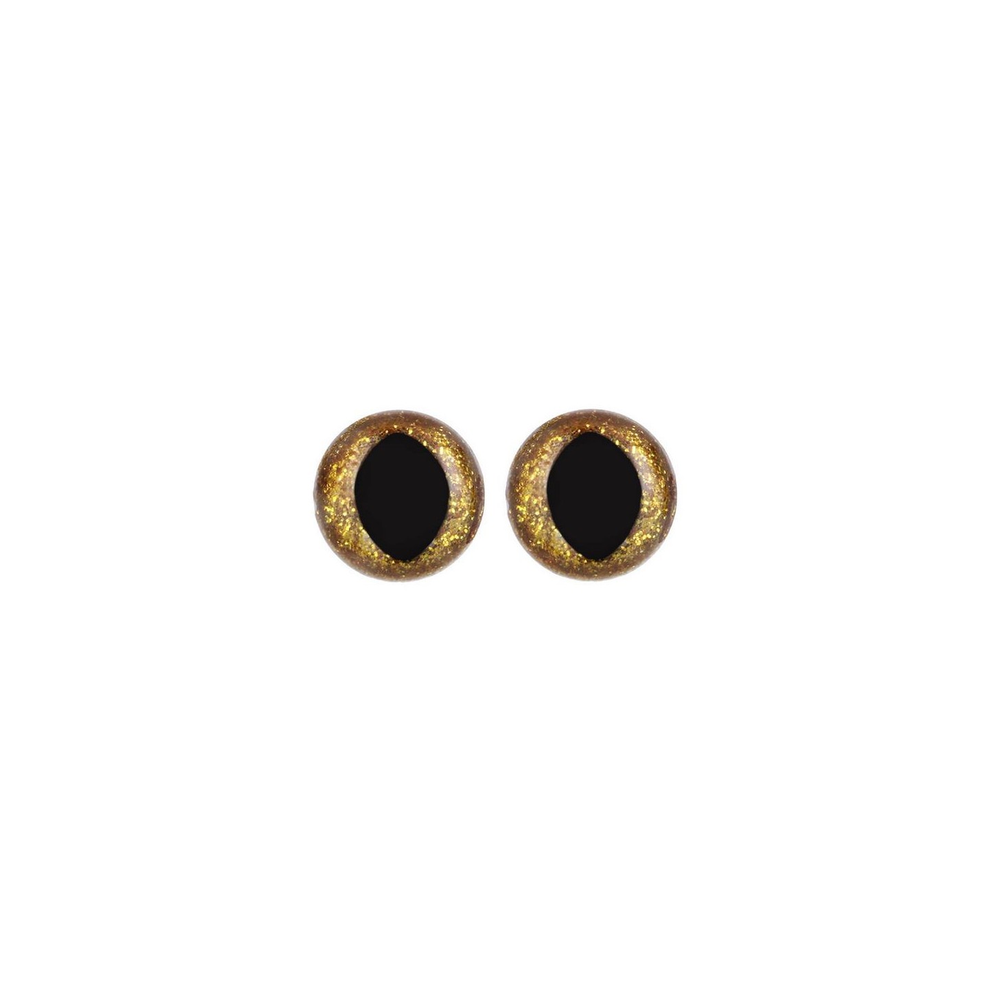 Oeil de chat amigurumi 18 mm or paillettes