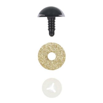 Cat eye 18 mm gold glitter