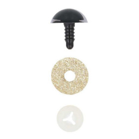 Katzenaug 18 mm hell Gold Glitzer