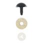 Kattenoog 18 mm licht goud glitter