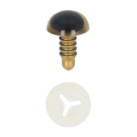 Dierenoog 12 mm goud