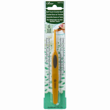 Clover Haaknaald soft touch 4 mm