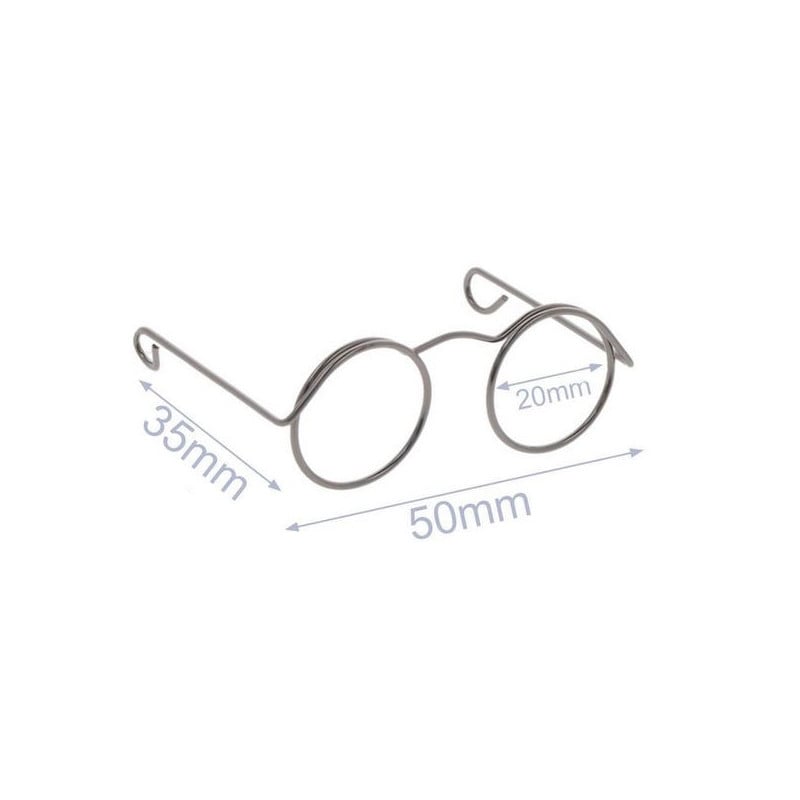Lunettes Pour Amigurumis 5 cm vieil argent Lunettes Pour Amigurumis 5 cm vieil argent