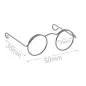 Lunettes Pour Amigurumis 5 cm vieil argent Lunettes Pour Amigurumis 5 cm vieil argent