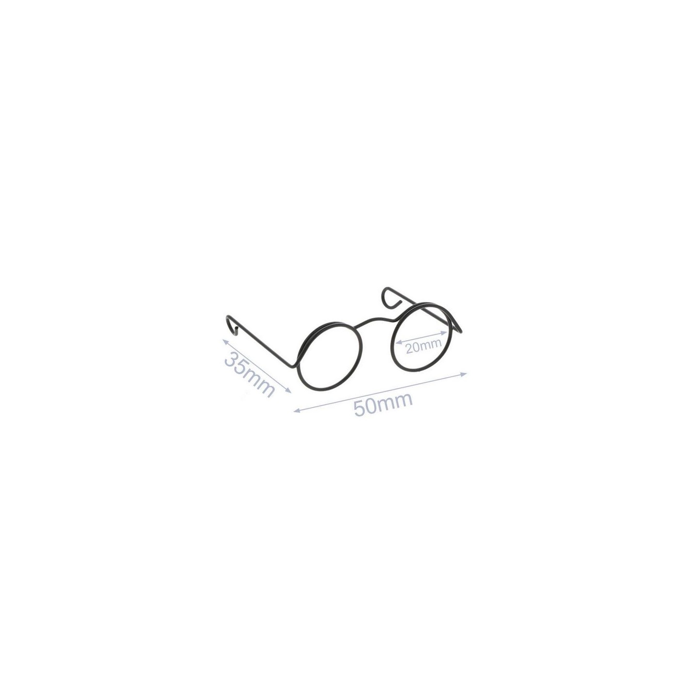 Lunettes Pour Amigurumis 5 cm noir