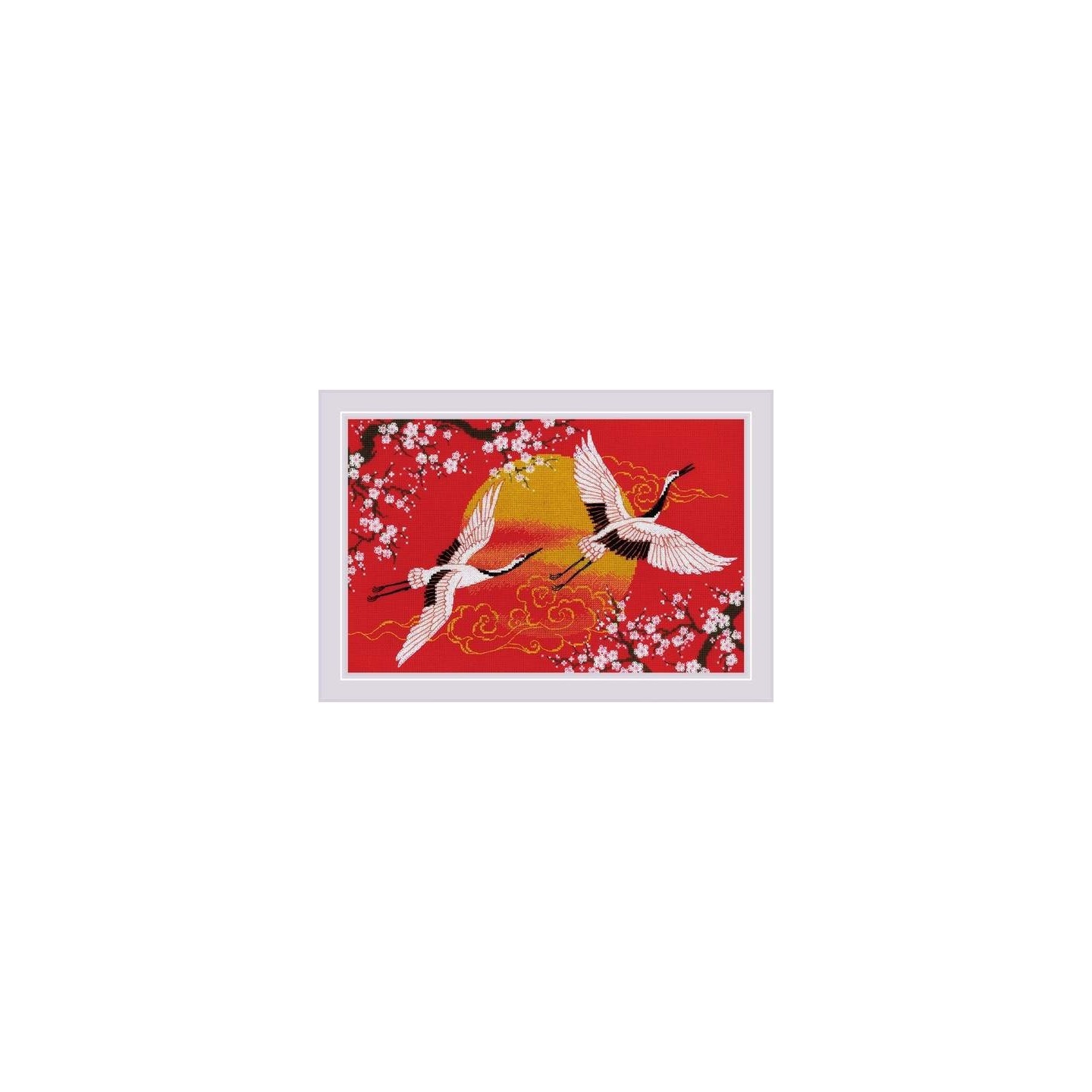Riolis Stickset Unter dem Himmel.Kranich 40x25 cm