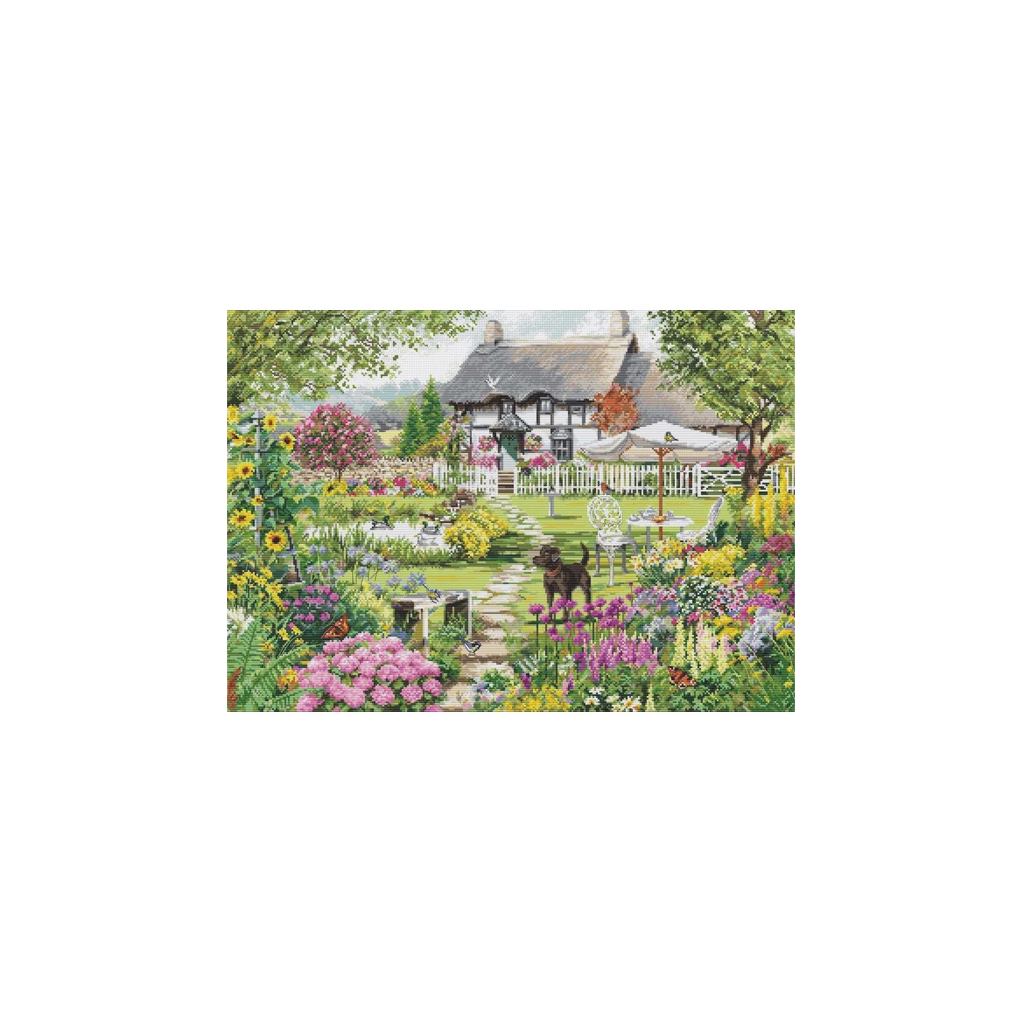 Luca-S Embroidery kit Cottage garden