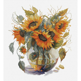 Stickset Vase mit Sonnenblumen Stickset Vase mit Sonnenblumen