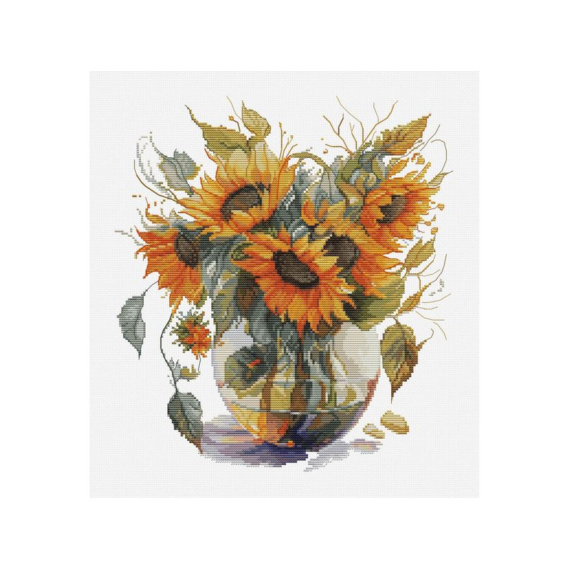 Stickset Vase mit Sonnenblumen Stickset Vase mit Sonnenblumen
