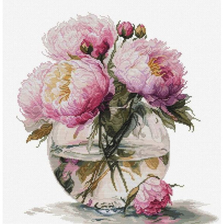 Embroidery kit Bouquet of Peonies 2