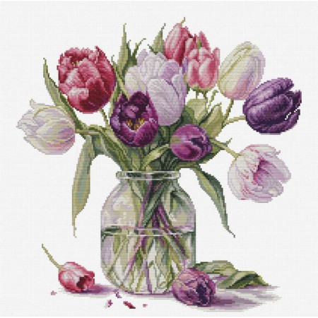 Borduurpakket Boeket Tulpen