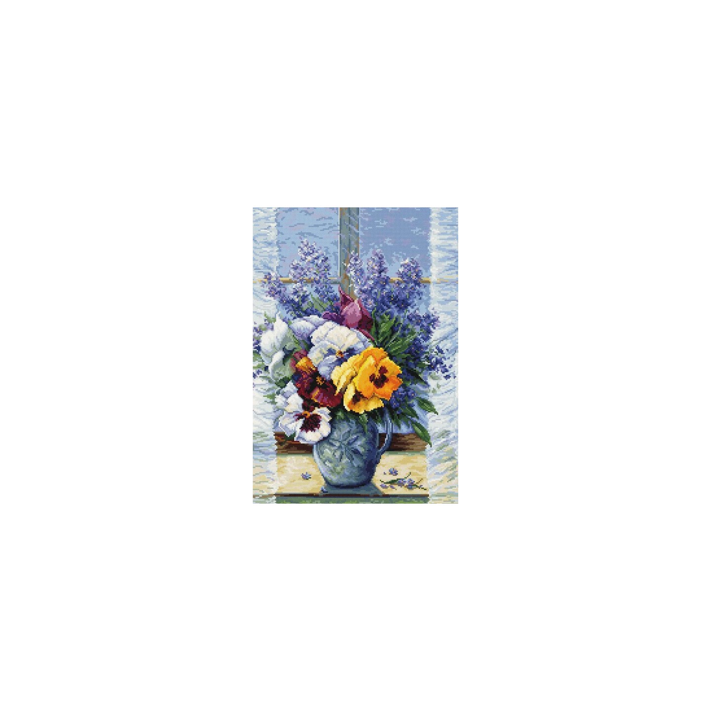 Luca-S Stickset Blumenstrauß mit Stiefmütterchen
